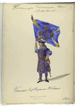 Vereenigde Provincien de Nederlanden. Vaandel Infanterie Regiment Waldeck. 1691