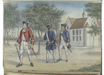 Officier in Galla Uniform; Füseliere in Dienst Uniform. 1718-1740