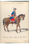 Vereenigde Provincien der Nederlanden. Waalsche Dragonder Regiment de Berg Trips.  1747