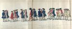 Officiers militair te Land en ter Zee, alle in de Uniforme van hunne Regimenten. 1752