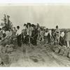 Building up the Levee in Louisiana.