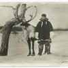 An Eskimo with his Prize Reindeer.