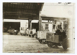 Handling freight at the Cedar Hill, Conn., Freight Terminal.