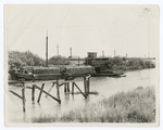 Transporting grain on the San Joaquin River, California.