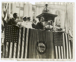 The Trans-Oceanic Fliers, at a celebration in Boston (left to right, Balchen, Acosta, Noville, Brd, Chamberlin, Lindbergh, Hegenberger, Maitland).