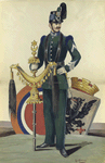 Soldier, "Schellenbaum" and Esternach coat of arms