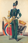 Soldier, "Schellenbaum" and Esternach coat of arms
