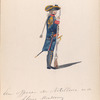 Een Officier der Artillerie in de kleine Monteering. 1769