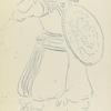 Soldier with shield, and raised sword