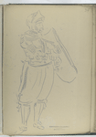 Soldier wearing armor, with shield