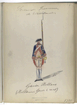 Gardes Holland (Hollandsche Guardes te veet). 1755
