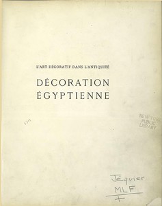 Décoration  Égyptienne. Plafonds et Frises Végétales du Nouvel  Empire Thébain....