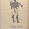 A Coromantyn Free Negro, or Banger, armed. Fourgeoud -Mariniers (Regiment no. 21), in Suriname van tot 1777