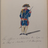 Een Officier der Artilleri ten tije van de Chef der Artillerie J. F. Martfeld. 1780