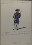 Een Officier der Artilleri ten tije van de Chef der Artillerie J. F. Martfeld. 1780