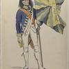 Service de Hollande 1781- 1795, Regiment de Meuron. Porte enseigne. 1781