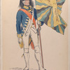 Service de Hollande 1781- 1795, Regiment de Meuron. Porte enseigne. 1781