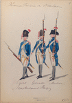 Sergeant, Grenadier, Musketier. Amsterdamsche Burgerij, 1785