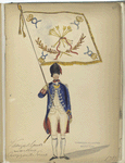 Vaandel Gardes Zwitsers Compagnie de Prins. 1787