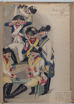 Corps de Guard. 1785: 1. Gardes-Dragonders, 2. Oranje- Vriesland, 3. Hessen-Philipsthal, 4. Stöcken (A. F. Baron), 5. Rechteren (F.W. Graaf), 6. Dragonders Hessen-Cassel (F. Prins van)