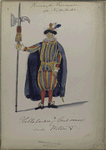 Hellebaardier (Cent Suisse) onder Willem V. 1785