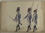 Burgerij van Amsterdam, 1785. I: Sergeant der Grenadiers, Grenadier en Musketier