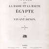 Voyage dans la Basse et la Haute Egypte ... [Title page]