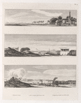 1. Mosquée près Rossette [Rosetta]; 2. Calis ou canal qui conduit l'eau au Caire; 3. L'aqueduc qui conduit l'eau du Nil au Caire.