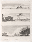 1. Tombeaux des Khalifes; 2. Le vieux Caire; 3. Le Miqyâs [nilomètre].