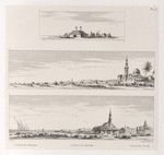 1. Tombeaux des mahométans; 2. Cimetière des mamloùks; 3. Vue du port de Boulâq.