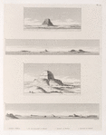 1. Pyramide d'Ellahoun; 2. Vue de la Pyramide de Méïdoùm; 3. Pyramide de Méïdoùm; 4. Pyramides des Sakarah [Saqqârah].