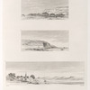 1. Vue du Couvent blanc; 2. Déïr beyâdh, le Couvent blanc; 3. Vue de Minyéh [Minyâ].