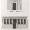 1. Porte intérieure du Temple de Tentyris [Dandara]; 2. Vue géométrale du portique du Temple de Tentyris [Dandara].
