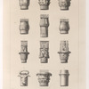 Divers Chapiteaux de colonnes égyptiennes.