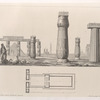 1. Reunion de divers fragmens d'architecture Egyptienne. 2. Plan d'un temple d'Apollinopolis.