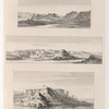 1. Vue de l'isle de Philæ de l'Est à l'Ouest. 2. De l'Ouest à l'Est.  3. Autre vue de l'isle de Philæ.