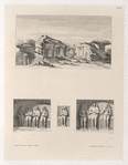 1. Tombeaux dans les Carrieres de Silsilis.  2. 3 et 4. Figures sculptées dans les tombeaux.