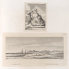 1. Femme d'Égypte dans le harem; 2. Vue de Cosseire et des côtes de la Mer Rouge.