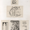 1. Fellah ou Paysan Egyptian. 2. Plan du temple du Quarnaq [Karnak]. 3. Plan de Monastére blanc. 4. [Le musulman entouré de tout ce qu'il aime ...] 5. Plan de Memnonium