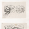 [1. Un poisson de Nil.. 2. Étude d'une tête de chameau  3. Qatre Arabes.]