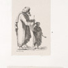 [1. La sauterelle du désert, la plaie de l'Egypte. 2. Vieillard aveugle conduit par un enfant. 3. Tête d'un mendiant du Caire; Trois croisés de la Mekke.]