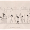 Tableau hieroglyphique, extrait d'un manuscrit Egyptien.