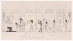 Tableau hieroglyphique, extrait d'un manuscrit Egyptien.