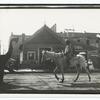 Indian on pony, Great Falls, Montana