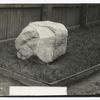Anvil block on which C. H. McCormick built the first reaper.