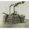 Cotton barge on the river