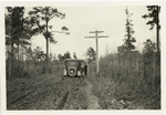 Car stuck in muddy road