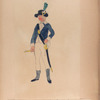 Nationale Guarde der Stad Amsterdam.  Hoornblazer der Jagers. 1795