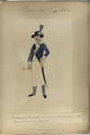 Nationale Guarde der Stad Amsterdam.  Hoornblazer der Jagers. 1795