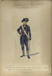 Nationale Guarde der Stad Amsterdam. Officier van de Artillerij. 1795